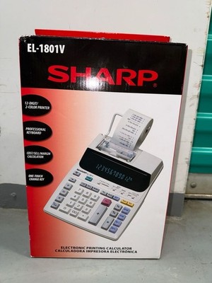 Sharp EL-1801V Electronic 12-Digit 2-Color Printing Calculator New in Box