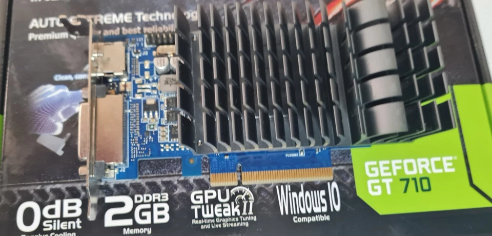 ASUS NVIDIA GeForce GT710 2GB GDDR5 GT710-SL-2GD5 Graphics Card GPU Low Profile - Image 4 of 4