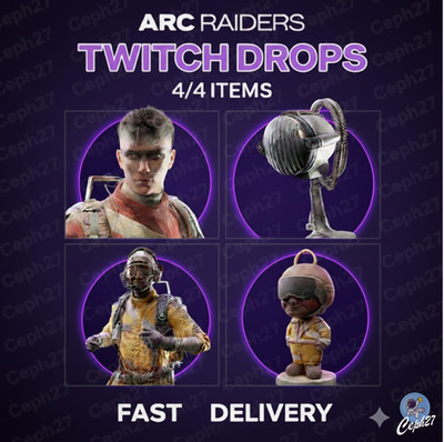 ARC Raiders Twitch Drops - Backpack Charm + Eye Band + More - All 4/4 Items