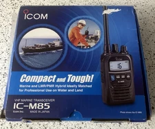 ICOM IC-M85 VHF Marine Transceiver Radio and LMR / PMR Hybrid Handheld / Black