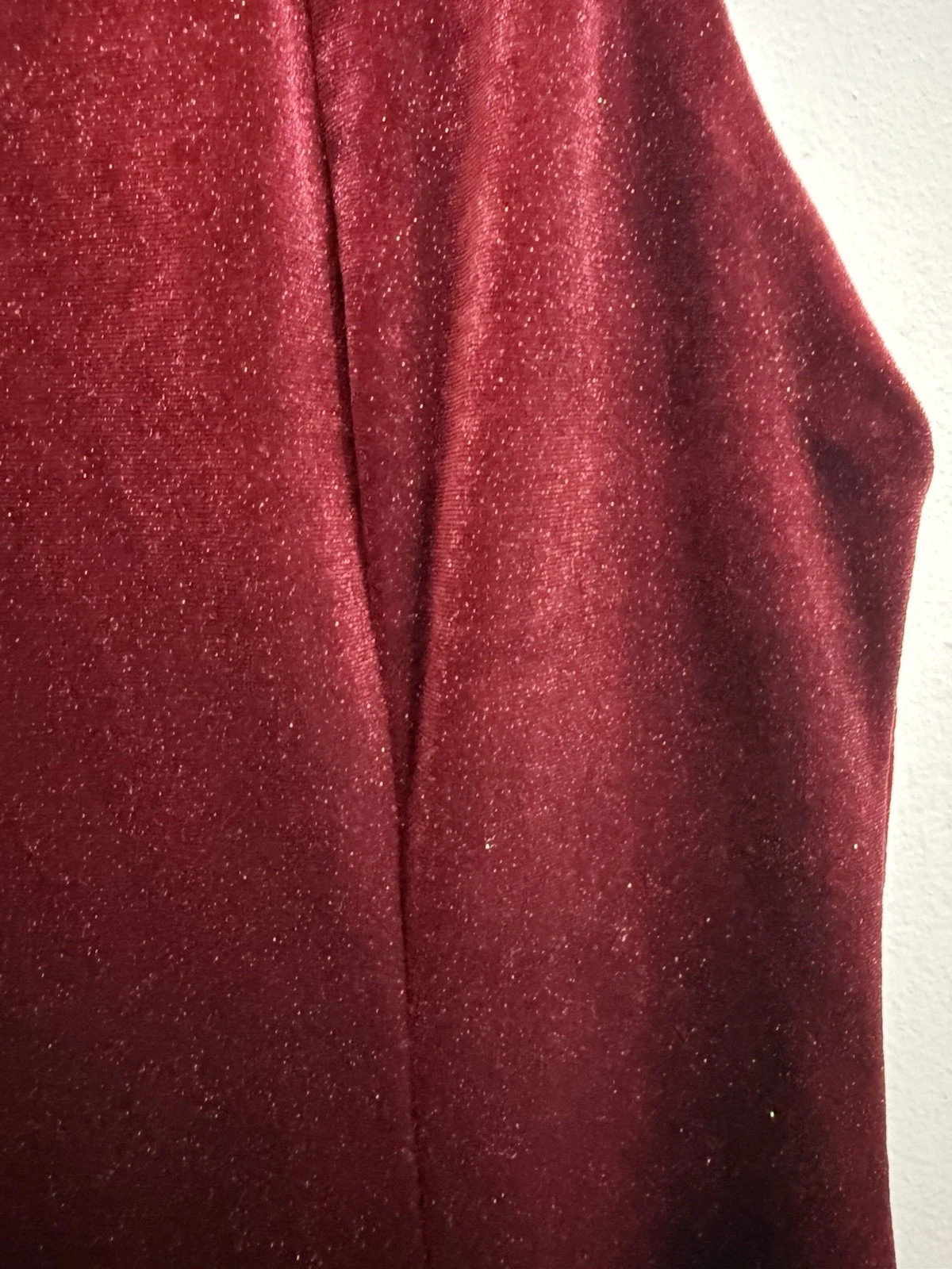 Zara Burgundy Velvet Midi Dress Size M Ref 9934/854/605 RRP £39.99 thumbnail 11