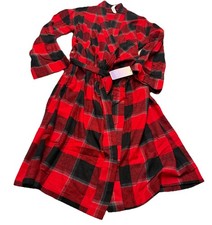 Stars Above Flannel Robe Checkered Red  Black Woman  s Size: XS - Small NEW NWT