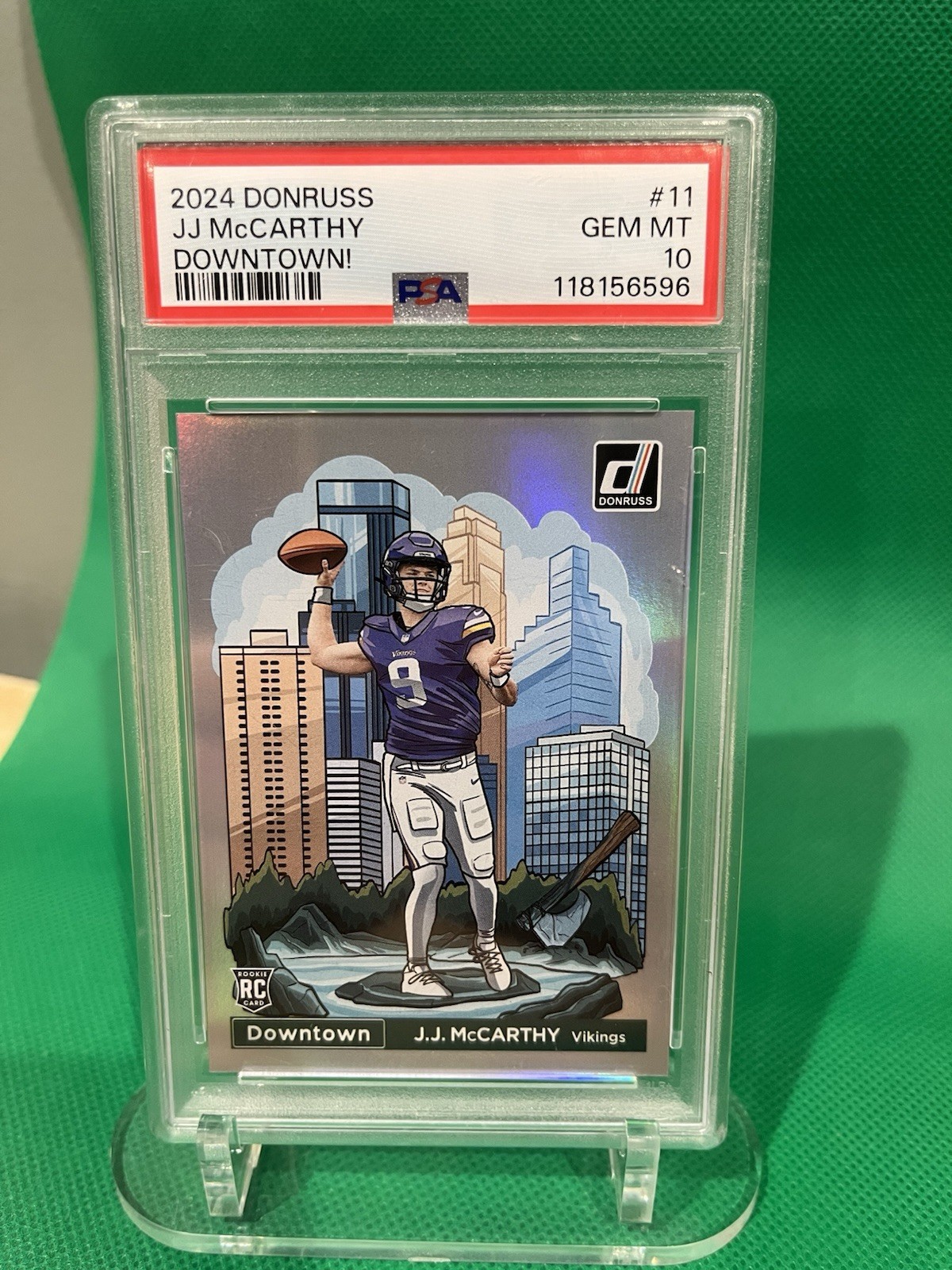 JJ McCarthy Panini Donruss Downtown! #11 Base