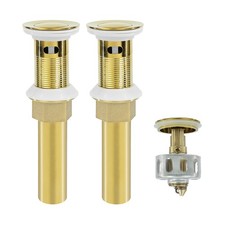 Bathroom Sink Drain,2 Pack Gold Stainless Steel Bathroom Drain Stopper with O...