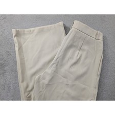 Unbranded Beige Wide Leg Pleated Trousers High Waist Dress Pants TT904-3 Size M