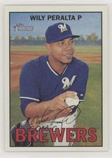 2016 Topps Heritage Gum Damage Back Wily Peralta #13 s7f