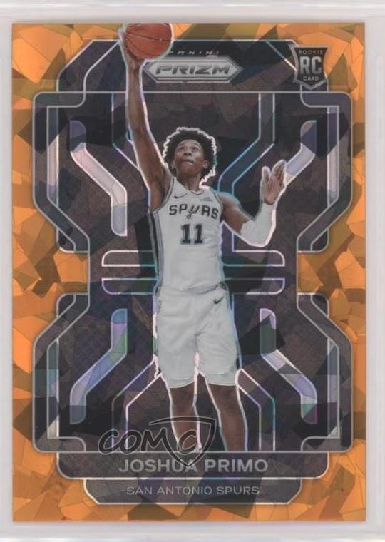 2021-22 Panini Prizm Orange Ice Prizm Joshua Primo #298 Rookie RC 0i76