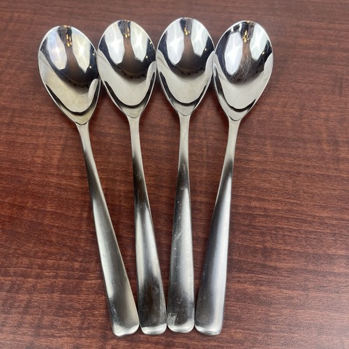 Tomodachi Soup Spoons Set Of 4 Forge Smooth Glossy 18/10 Stainless