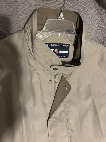 Vintage Members Only Mariner Jacke - beige - Langarm - Größe 3X - gefüttert - Bild 6 von 13