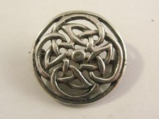 Alexander Ritchie IONA Silver Small Celtic Brooch Glasgow 1927