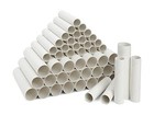 50 Pack Cardboard Craft Tube Rolls White 7.5X1.75In
