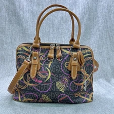 Giani Bernini Equestrian Convertible Faux Leather Shoulder Bag Crossbody Purse