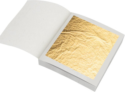 Blattgold Blätter, 10 Stück 6 cm/2,3 Zoll Blattgold Folienpapier für Kuchen Pralinen