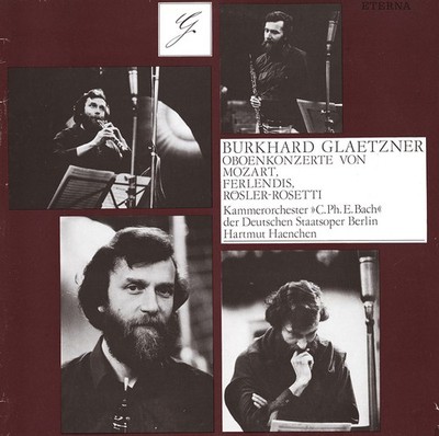 MOZART FERLENDIS ROSLER-ROSSETTI Oboe Concertos GLAETZNER HAENCHEN Eterna LP NM