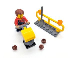Lego City Handyman Harl Hubbs Minifigure & Tamping Rammer Construction 952018