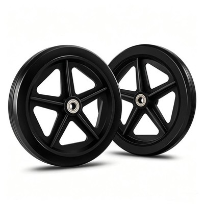 2Pc Wheels Replacement for Wheelchairs, 8in 8'' Rollator Wheels 5/16'' 8mm Bearing