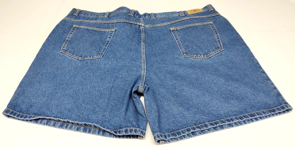 Pantalones Cortos de Jean Harbor Bay Para Hombre 7 pulgadas L ~5 Bolsillos ~ Lavado Medio/Oscuro ~Leer 56 W ~ AJUSTAR 54 W pulgadas Foto 3 de 4