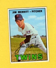 1967 Topps Jim Merritt #523 Minnesota Twins EX/EX/MINT FREE SHIPPING