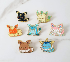 7-pc Pok mon Kawaii Eevee Evolution Kawaii Enamel Pin Set