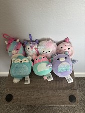 Squishmallows Lot of 7 Small Plush Pastel Colors, Various Characters