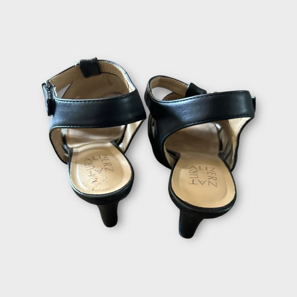 Sandalias de tacón de gladiador negras Naturalizer para mujer 8 W tacón de 3,5 pulgadas ENVÍO GRATUITO Foto 4 de 4