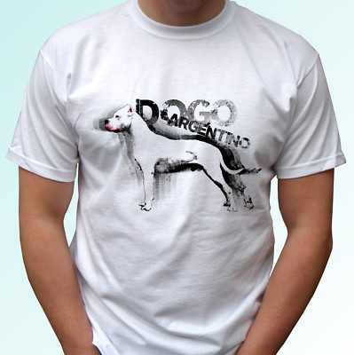Dogo Argentino Design weißes T-Shirt Hund Oberteil Shirt - Herren Damen Kinder Baby Größen