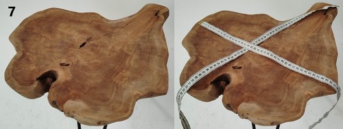 Madera de Teca Mesa Plegable Mesita Baja Mesa Auxiliar de Madera Plegable Salón - Imagen 9 de 16
