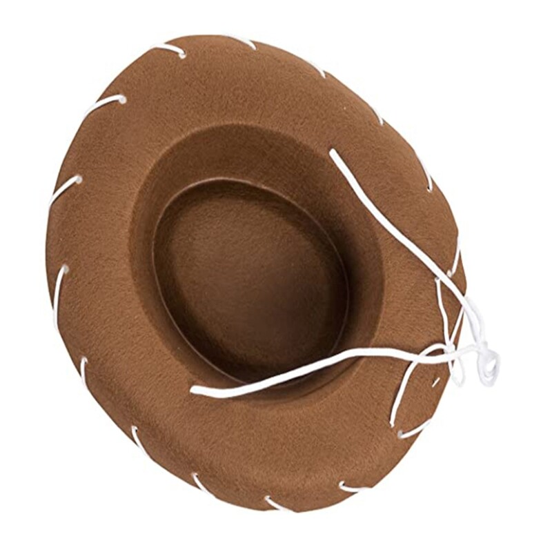 Western Big Eaves Novelty Christmas Felt Cowboy Hat Costume for Kids Boys Girls - Picture 7 of 10
