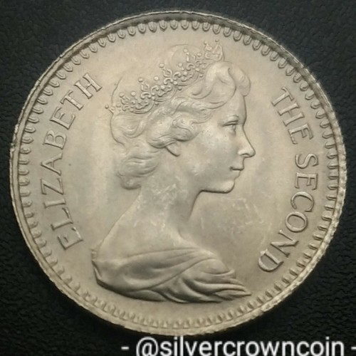 Rhodesia Zimbabwe 1 Shilling = 10 Cents 1964. KM#2. Twenty Pence coin. 1 year. - Picture 3 of 4