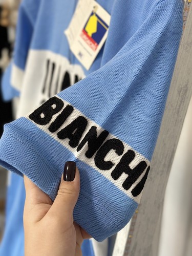 NEW Vintage 70s BIANCHI Campagnolo Very Rare Men’s Cycling Jersey Size 4 - Picture 6 of 16