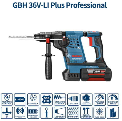 Bosch GBH36V-LI Plus Professional Cordless Hammer Drill Bare Tool - EXPRESS - Picture 2 of 5