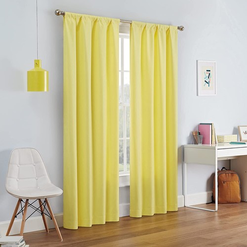 100 % cortinas apagadas cortinas para ventana oscurecimiento habitación - Imagen 7 de 22