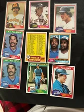1981 TOPPS  LOT OF 9 CARDS # 480,660,275,709,229,20431,450,450