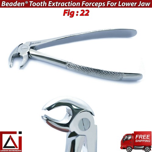 Figura 22 fórceps de extracción dental Beaden® para instrumentos de raíces quirúrgicas de mandíbula inferior - Imagen 3 de 5