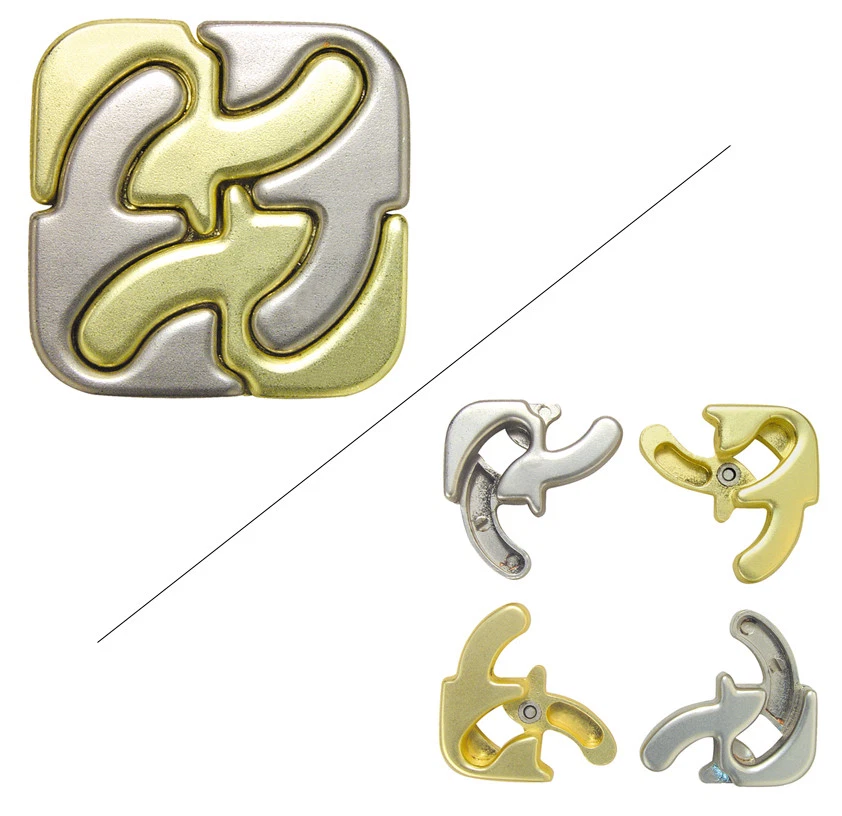 Metallpuzzle Cast Puzzle SQUARE Hanayama Stufe 6 Rätsel Knobelspiel 3D Rätsel