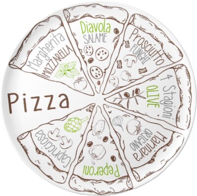 Camping Brunner Melamin Geschirr Campinggeschirr Pizzateller 37,5 PIZZA SET 2tlg