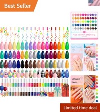 Trendy Spring Summer Nail Polish Set: 50 Gel ...