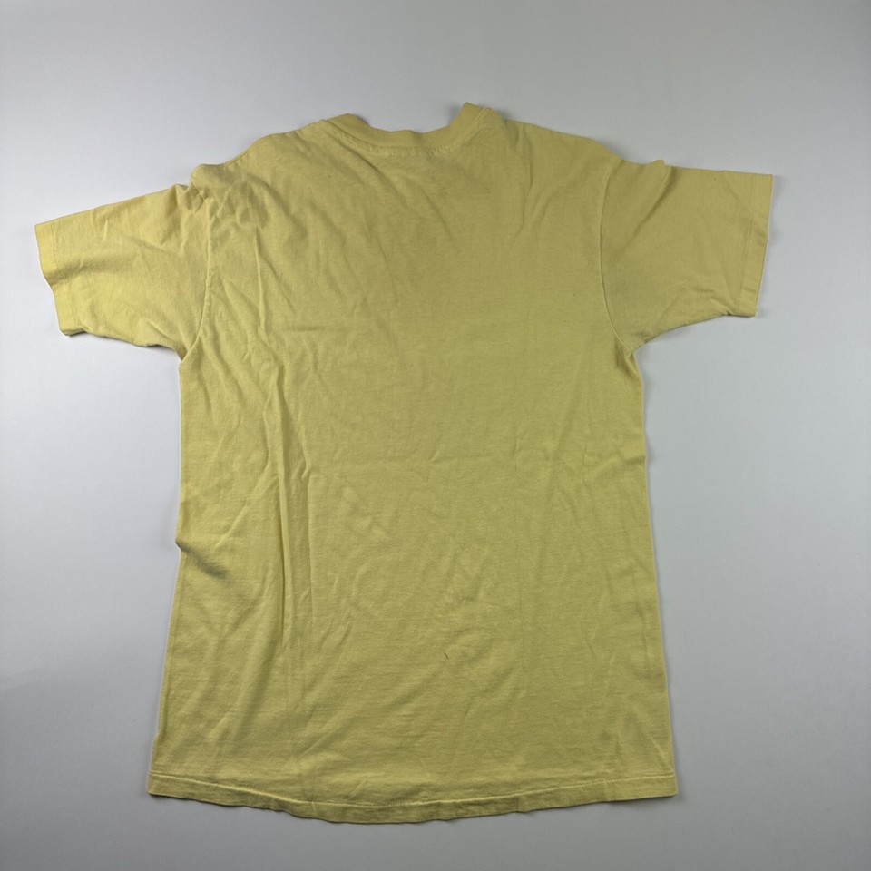 Vintage Yellow Blank Shirt Size Large eBay