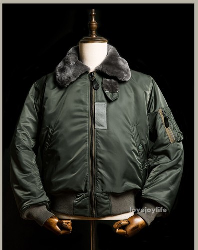 Red Tornado B15D Flight Jacket Winer Warm Wool Jacket Men's Army Woolen Coat Top - Picture 23 of 29