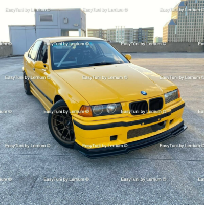 Alerón BMW E36 M3 labio parachoques delantero NEGRO BRILLO ABS 