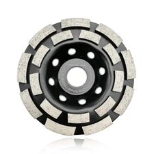 SHDIATOOL 4-1/2 Inch Double Row Diamond Grinding Cup Wheel for Concrete Granite