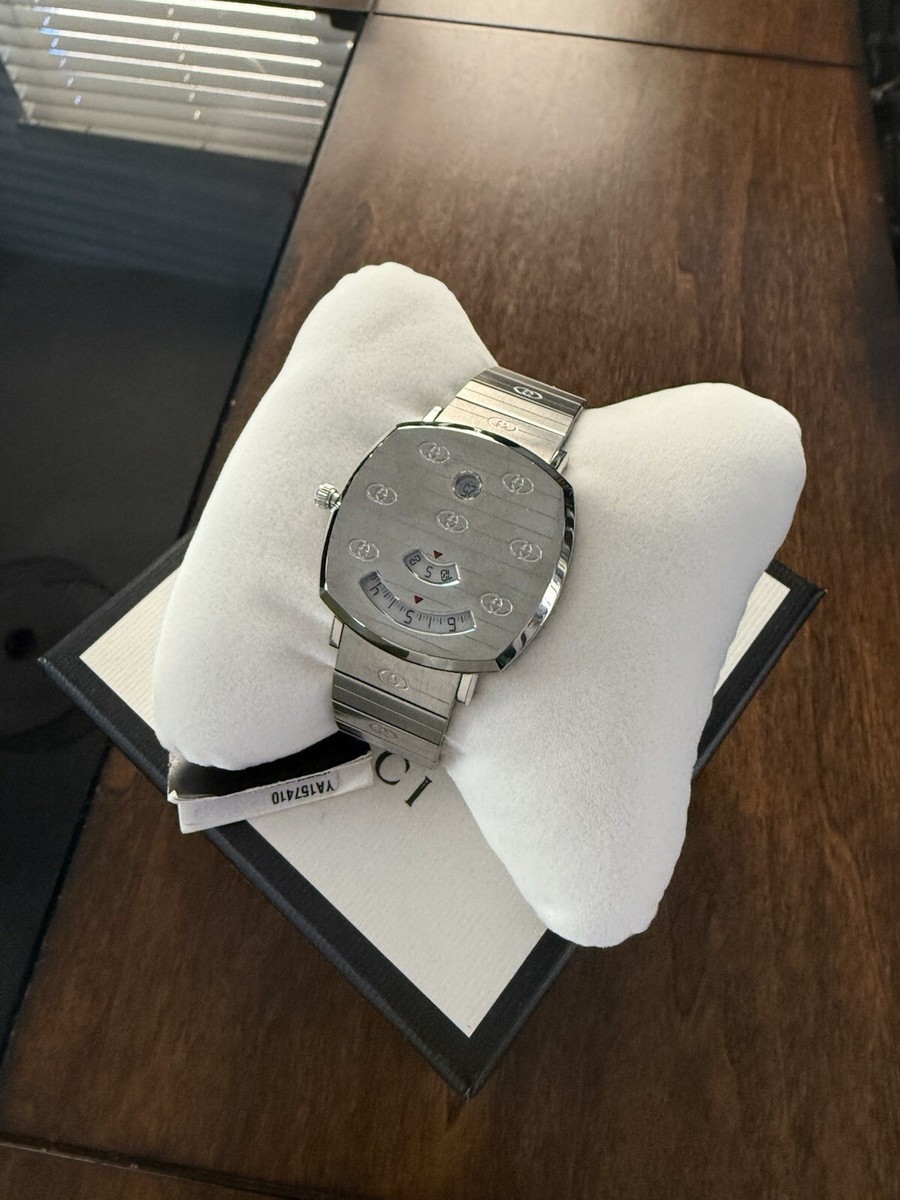 Gucci Watch Quartz Logo Square White Dial Silver GUCCI 1900L WOMENS SILVER TONE BANGLE QUARTZ WATCH SQUARE  main image 4