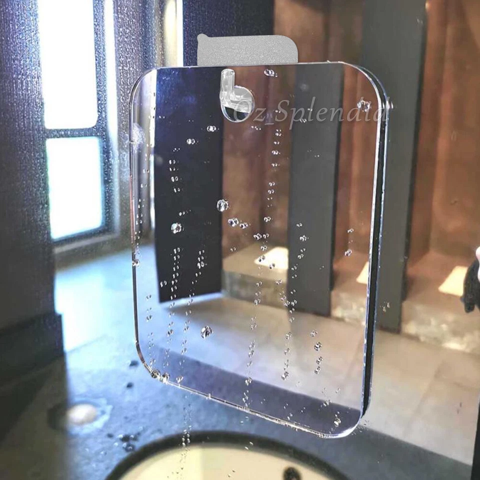 Anti-Fog Fog Free Shower Mirror Fogless Shaving Shave Mirror Bathroom 17X13cm - image 3 of 4