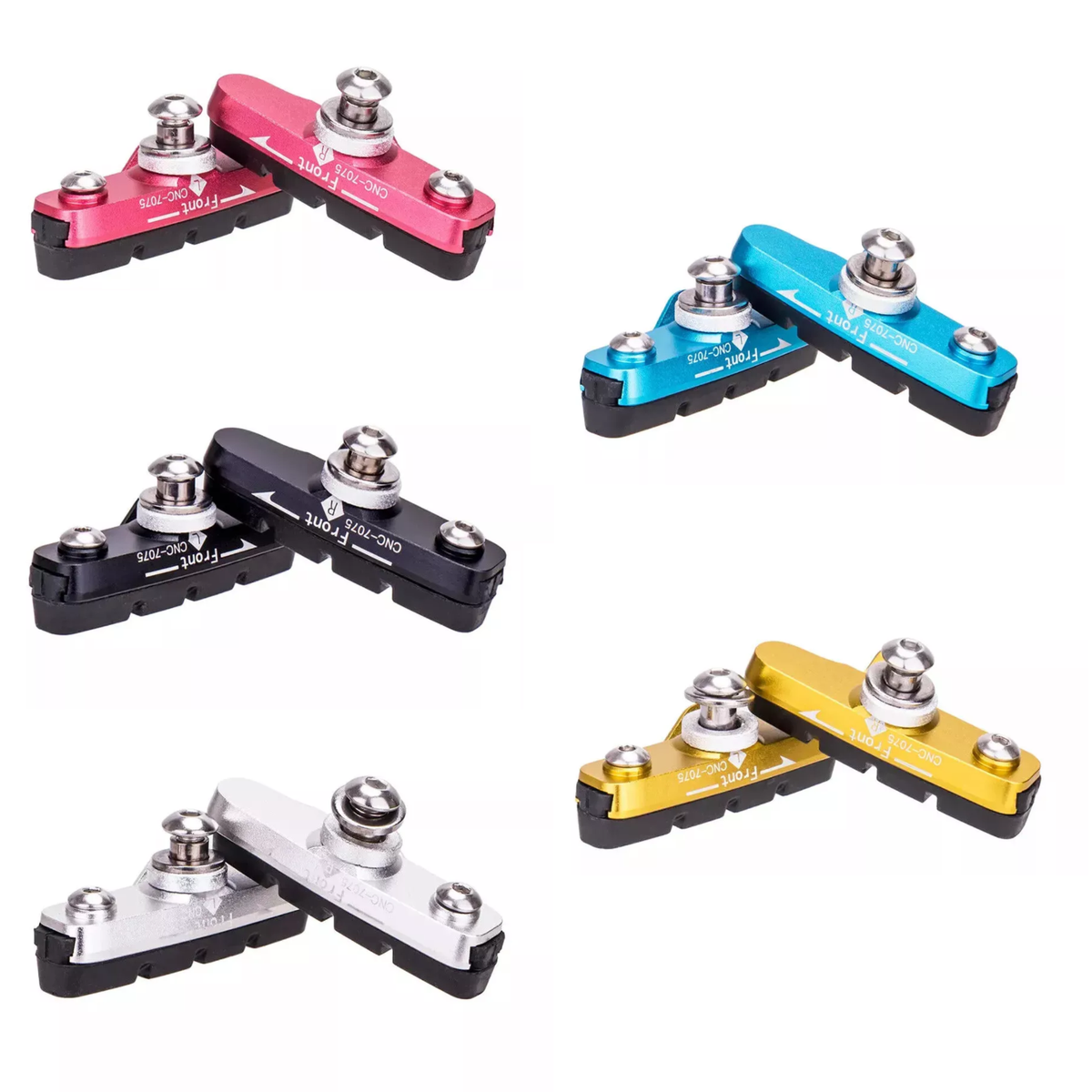 Bicycle Caliper Brake Pads Set Aluminum Rubber Bike V-Brake Road