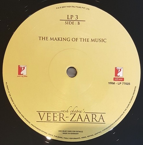 Veer Zaara,The Late Madan Mohan, Javed Akhtar, Vinyl Record, Lp - Picture 12 of 17