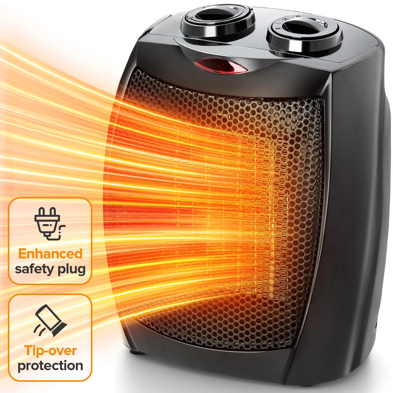 Space Heater Silent Heating Flame Retardant Portable Home Winter Bedroom-image