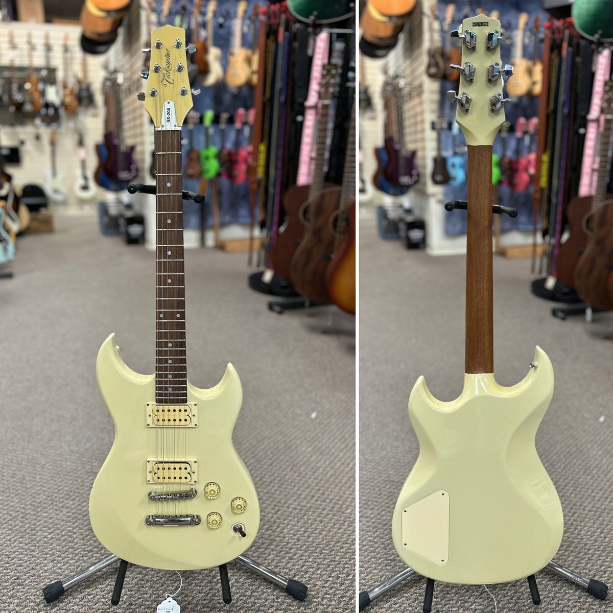ギ*じ様 超美品 Takamine 200（？）BK 詳細不明 Wピックアップ付 1984 Takamine (Japan) GX-200 Electric Guitar Antique White
