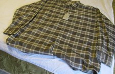 NWT Mens Aquascutum of London Shirt - Brown Plaid Long Sleeve Button Down