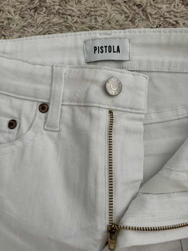 NWT Pistola Women’s White Distressed High Rise Skinny Jeans Size 26 - Picture 5 of 11