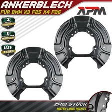 2x Ankerblech Bremsscheibe Deckblech Hinten Links Rechts für BMW X3 F25 X4 F26